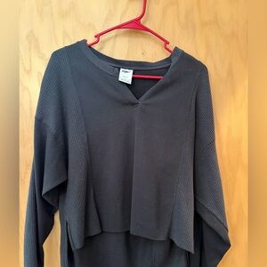 Nike Charcoal Waffle Knit Top